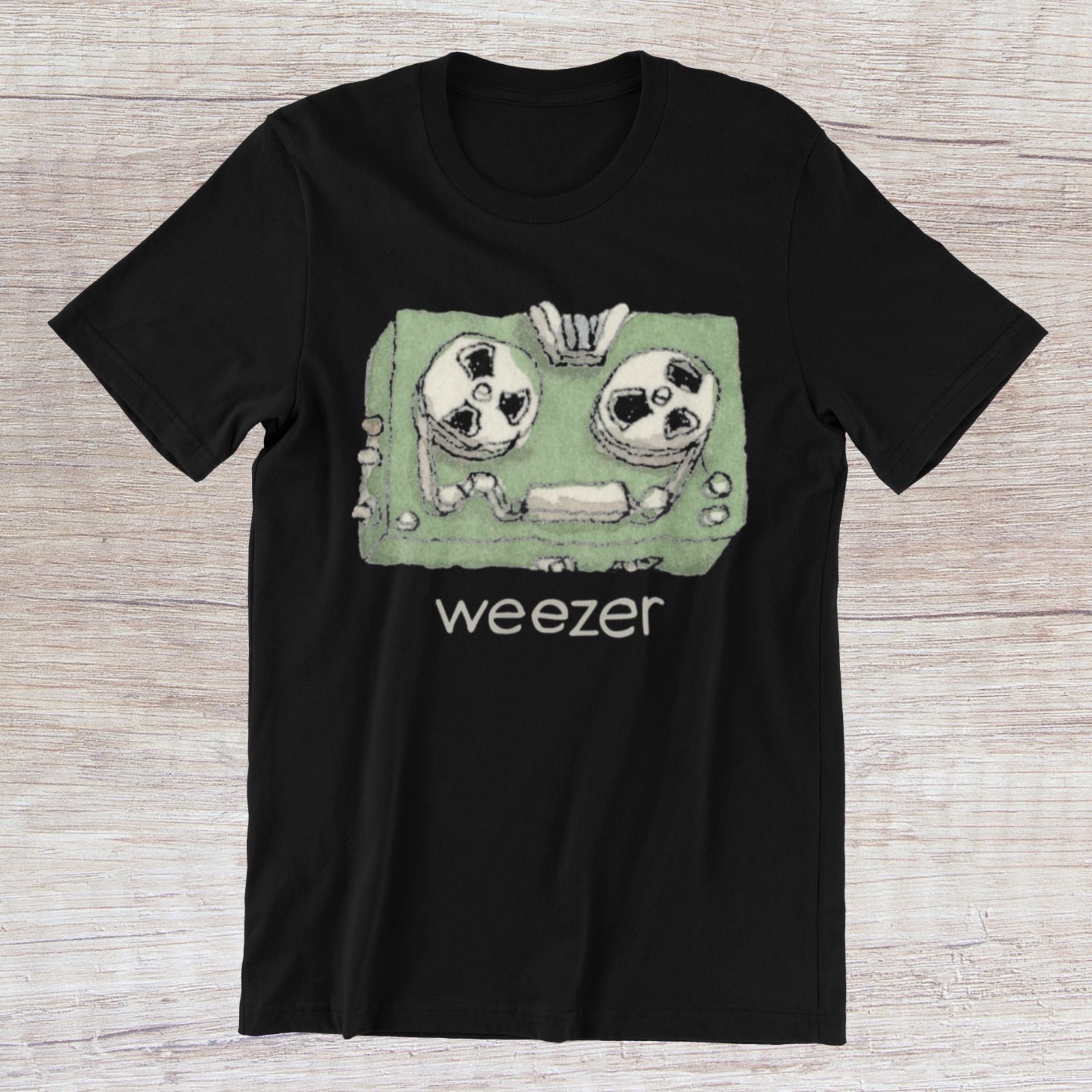 WEEZER Tape Cassette TShirt 90s Alternative Emo Pop Rock Band on Ring