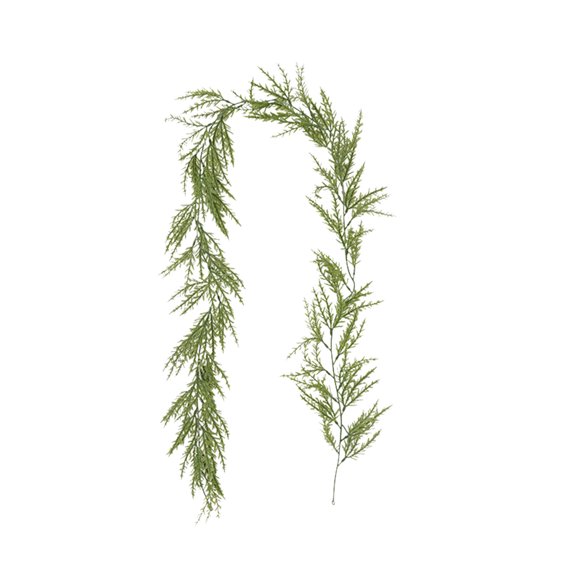 WEGFTDUOP 1.8 Meters Pines Cedar Rattan - Soft Rubber with Green Leaves, Decorative Strip