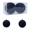 thumbnail image 1 of WEGFTDUOP 10CM 2-Pack Flocked Christmas Balls, Large Blue Velvet Tree Ornaments, Reusable Holiday & Party Décor Set, 1 of 6