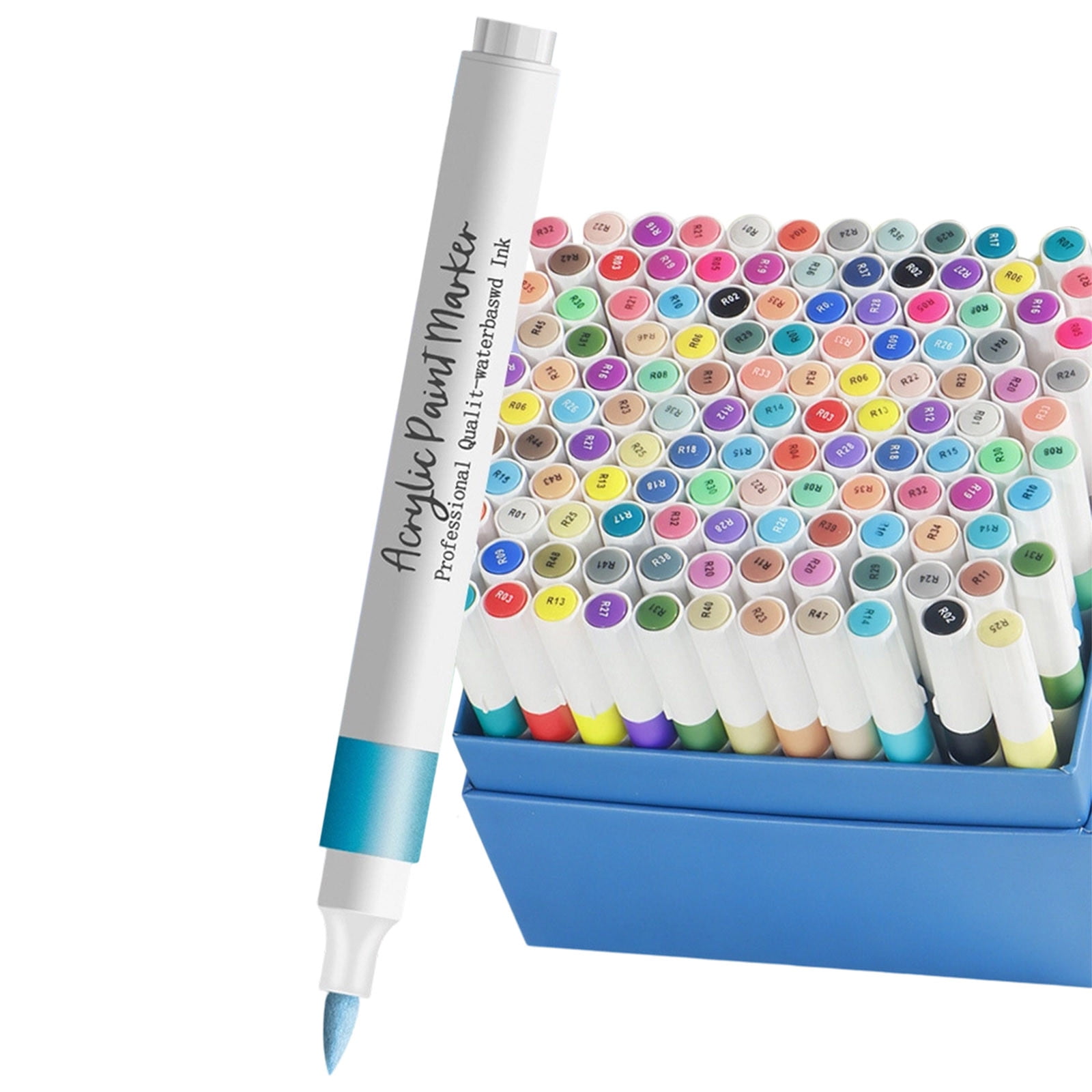 WEGFTDUOP 12 Colors Nail Art Pens - Waterproof Acrylic Paint Markers Drying Nail Tools For DIY Patterns Precision Tip For Beginners And Professionals 12ml
