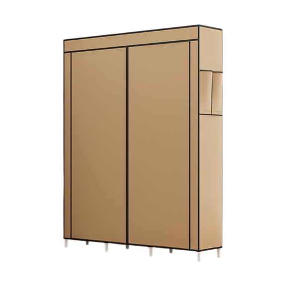 WEGFTDUOP 170cm Modular Fabric Wardrobe Closet DIY Tool-Free Assembly Adjustable Shelves Hanging Rod Portable Non-Woven Storage Organizer for Bedroom Rental Dorm 66.9x51x17.7in