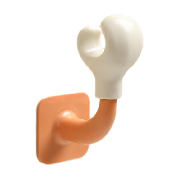 WEGFTDUOP 2-Pack Cute Boxing Glove Adhesive Hooks, 3.94x2.36x1.77 Inch Plastic Punch-Free Wall Hooks