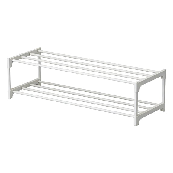 WEGFTDUOP 2-Tier Metal Shoe Rack Storage Organizer, for Bedroom, Closet, Entryway & Dorm