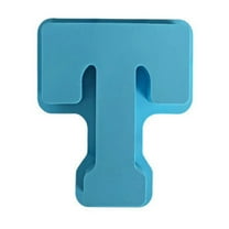 WEGFTDUOP 26-Piece Flexible Silicone Alphabet Letter Cake Baking Mould Blue English ABC Reusable Tray for Resin Soap Candle Wax Epoxy Desktop Party DIY Decoration Craft Supply Kitchen Utensils