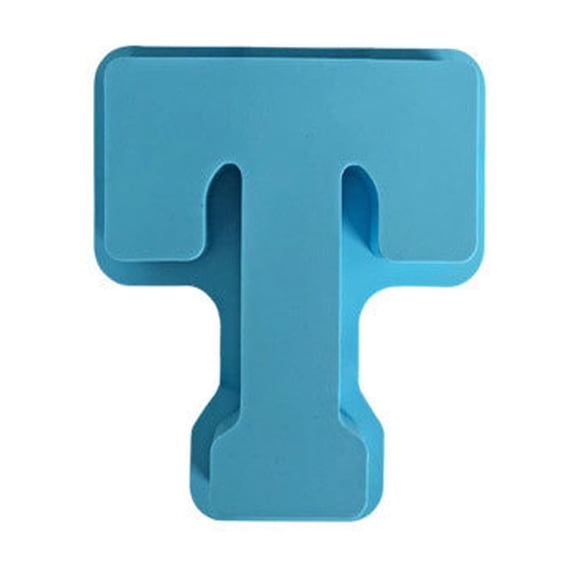 WEGFTDUOP 26-Piece Flexible Silicone Alphabet Letter Cake Baking Mould Blue English ABC Reusable Tray for Resin Soap Candle Wax Epoxy Desktop Party DIY Decoration Craft Supply Kitchen Utensils