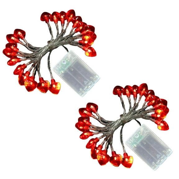 WEGFTDUOP 2PC Red CordateLantern Valentine's Day String Small Lantern Lights