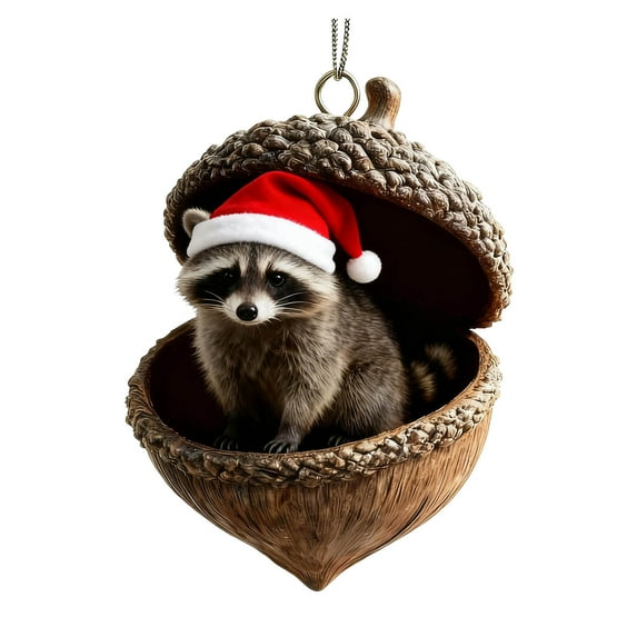 WEGFTDUOP 3.1IN Forest Animals Christmas Tree Pendant - Cute Holiday Forest Ornaments, Festive Home Decor & Ideal Christmas Gift for Family Friends