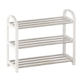thumbnail image 1 of WEGFTDUOP 3-Tier Shoe Rack, 45x38x19cm 1Pc White Plastic Storage Organizer, Tool-Free Adjustable Space-Saving Shelf for Entryway Dorm Bedroom, 1 of 6