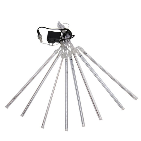 WEGFTDUOP 30cm Christmas LED Hollow SMD Meteors Shower Tube - 10 Sets 144 LEDs Multi-Color Decorative Lights for Trees & Parties