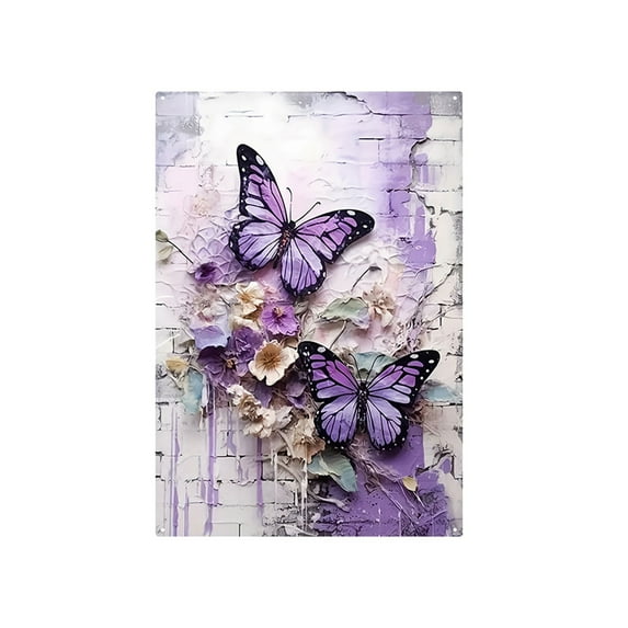 WEGFTDUOP 3D Metal Wall Art Iron Sheet Decoration, 11.8×7.9 inch, Waterproof UV-Resistant Rustic Hanging for Living Room Bedroom Office