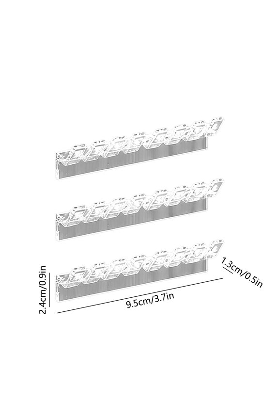 3Pcs Clear Jewelry Hanger Wall Mount Necklace Organizer Jewelry Hooks for Necklaces Earrings Chains Rings