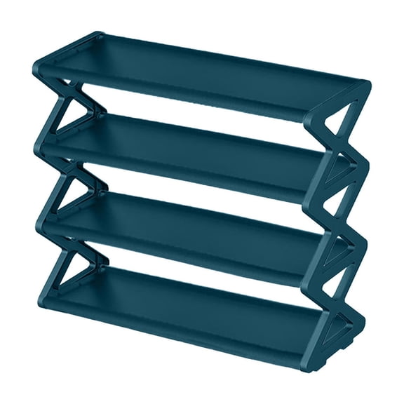 WEGFTDUOP 4-Tier Plastic Shoe Rack 49.5 cm Modern Slim Storage Shelf Quick-Assembly Dorm Entryway Organizer 10-Pair Capacity Light-Weight 0.4 kg Pink/Gray/Army-Green/White/Black
