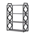 thumbnail image 1 of WEGFTDUOP 4-Tier Shoe Rack Organizer, 1Pc Black Plastic 21.46x18.5x7.4in Slatted Shoe Storage Rack, Tool-Free Assembly Shoe Holder for Bedroom Closet Entryway Garage, 1 of 6
