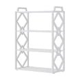 thumbnail image 1 of WEGFTDUOP 4-Tier Shoe Rack Organizer, 1Pc White Plastic 21.46x18.5x7.4in Slatted Shoe Storage Rack, Tool-Free Assembly Shoe Holder for Bedroom Closet Entryway Garage, 1 of 6