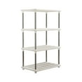 thumbnail image 1 of WEGFTDUOP 4-Tier White Plastic Pantry Shelves 31.4"H Kitchen Closet Laundry Connectable Storage Rack Easy-Assembly Waterproof Organization Unit, 1 of 10