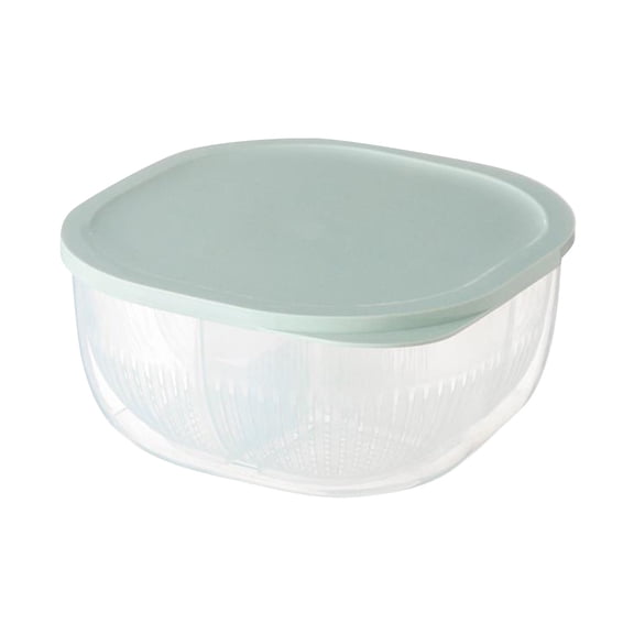 WEGFTDUOP 4-in-1 Large Vegetable Storage Box,1Pc PP Compartment Drain Sealed Container, Airtight Organizer,Refrigerator Fresh-Keeping Box for Kitchen Fruit Veggie Meat Egg