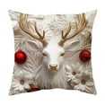 thumbnail image 1 of WEGFTDUOP 45x45 cm Christmas Pillow Cover Set of 1, Linen-Look Festive Home Decoration Cushion Case for Sofa Couch Holiday Décor, 1 of 6