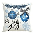 thumbnail image 1 of WEGFTDUOP 45x45cm Blue Snowman Christmas Pillow Cover,Super Soft Short Plush,Hidden Zipper,Machine Washable,Holiday Sofa Décor,45 cm Square Festive Cushion Case, 1 of 6