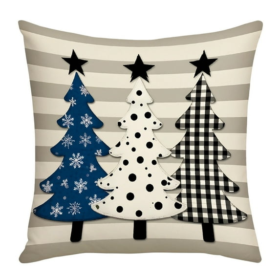 WEGFTDUOP 45x45cm Blue Snowman Christmas Pillow Cover,Super Soft Short Plush,Hidden Zipper,Machine Washable,Holiday Sofa Décor,45 cm Square Festive Cushion Case