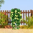 thumbnail image 1 of WEGFTDUOP 5-pronged Imitation Morning Wall Hanging Trumpet Flower Imitation Flower Rattan Decorative Flower Chlorophytum Comosum, 1 of 6