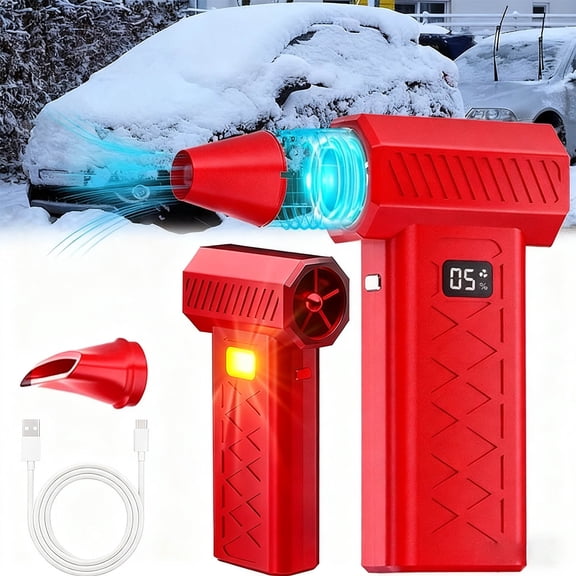 WEGFTDUOP 5000w Compressed Air Duster-110000RPM Super Power Electric Air Duster, Adjustable Mini Blower with Fast Charging, Dust Blower for Computer, Keyboard, House, Outdoor and Car