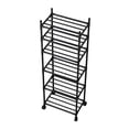 thumbnail image 1 of WEGFTDUOP 6-Tier Plastic Rolling Storage Cart 66.9" Tall, Slim Narrow Mobile Shelf Unit for Kitchen/Living Room/Bathroom, Organizer Trolley with Wheels & Breathable Holes, 3.97 lb Light Duty, 1 of 6