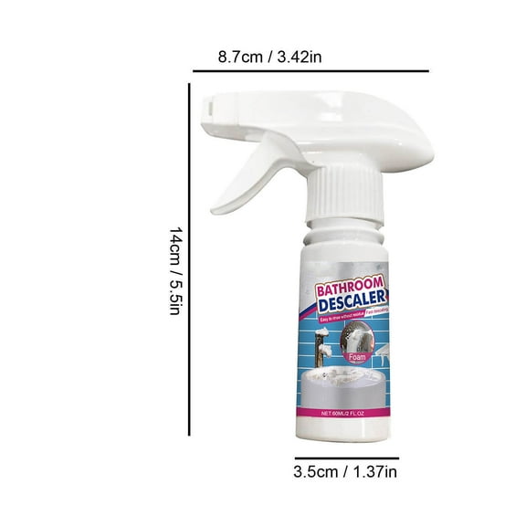 WEGFTDUOP 60ml Bathroom Descaler | Glass, Tile, Faucet & Tub Cleaner 3pc