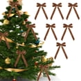 thumbnail image 1 of WEGFTDUOP 6pcs Velvet Christmas Bows For Christmas Tree Wreath Gift Wrap Crafts Wedding Party Bows For Snack Bags Baking Candy Bags Home Decoration, 1 of 7
