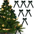 thumbnail image 1 of WEGFTDUOP 6pcs Velvet Christmas Bows For Christmas Tree Wreath Gift Wrap Crafts Wedding Party Bows For Snack Bags Baking Candy Bags Home Decoration, 1 of 8