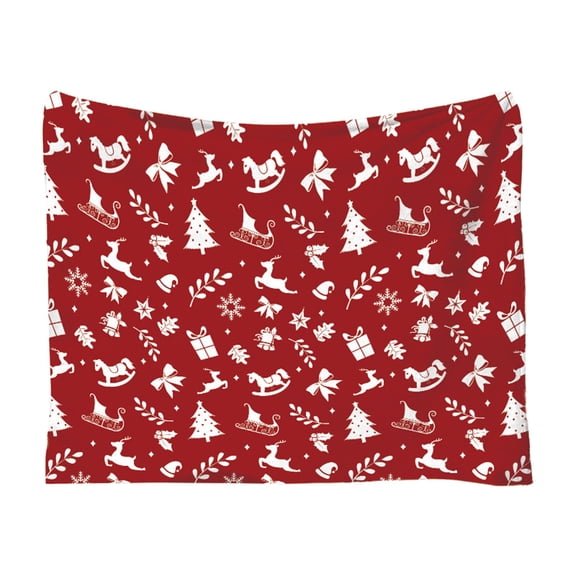 WEGFTDUOP 75*100cm Christmas Flannel Print Blanket Office Nap Blanket Cover Blanket Conditioning Blanket Sofa Blanket