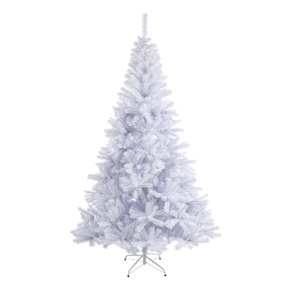 WEGFTDUOP 7FT White Artificial Christmas Tree | Premium Unlit Hinged Spruce Full Tree with 1000 Branch Tips & Metal Stand | Easy Assembly for Indoor/Outdoor Use