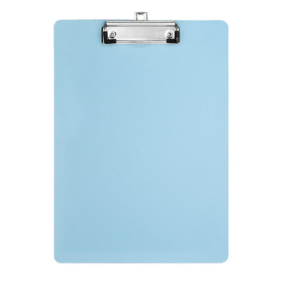 WEGFTDUOP A4 Clipboard Folder with Hook, 12.2" x 8.9" Plastic Writing Board, Blue, Home Office School Document Organizer