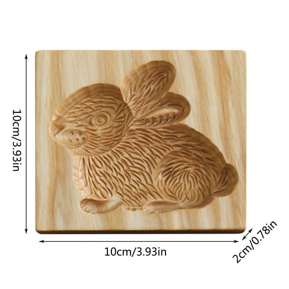 WEGFTDUOP Beech-Wood Gingerbread Cookie Mold Die-Cutting Conical Rectangle 10x8x2 cm Food-Safe Beeswax Flaxseed Oil Finish Reusable Eco Baking Tool Kitchen Utensils