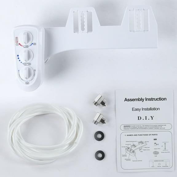 WEGFTDUOP Bidet Toilet Seat Attachment & Fresh Water Sprayer (Cool & Warm Temperature Control,-Nozzle Cleaning,Non-,Adjustabl-e Pressure,Female Wash) Household Goods