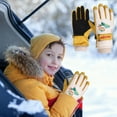 thumbnail image 1 of WEGFTDUOP Boys And Girls's Gloves Outdoor Windproof Thick Lanyard Pupils Gloves Winter Gloves Waterproof , Touch Screen Gloves, 1 of 9