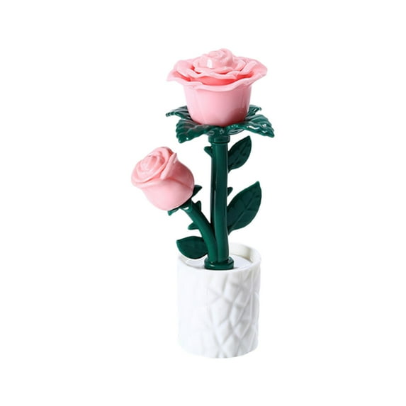 WEGFTDUOP Building Blocks Tulips Roses And Night Lights Be Used As V-alentine's Day Gifts