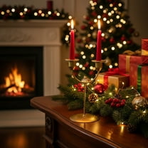 WEGFTDUOP Candlelight Dinner Decorations Christmas Home Romantic Table Decorations Candle Bend Candle Holders Bent 2 Heads