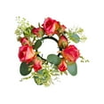 thumbnail image 1 of WEGFTDUOP Candles Rose Rings V-alentine's Day Rose Rings Dining Table Party Decoration Candlestick Flower Wreath, 1 of 6