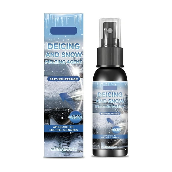 WEGFTDUOP Car Deicing Agent Cold Weather Fast Melt Penetration Car Window Multi-scene Application 50ml