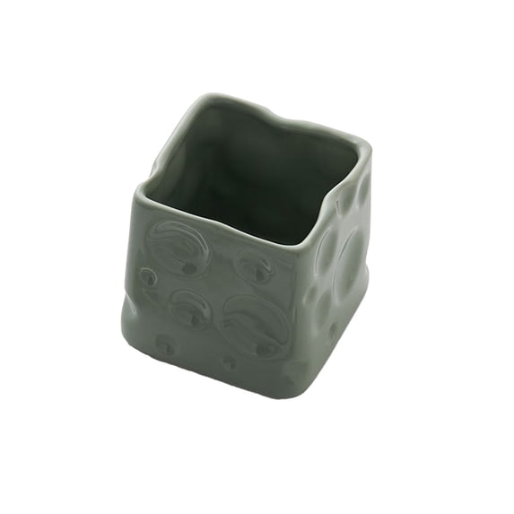 WEGFTDUOP Ceramic Cheese Storage Jar High Appearance Desktop Organizer Pen Container And Cosmetic Storage Container