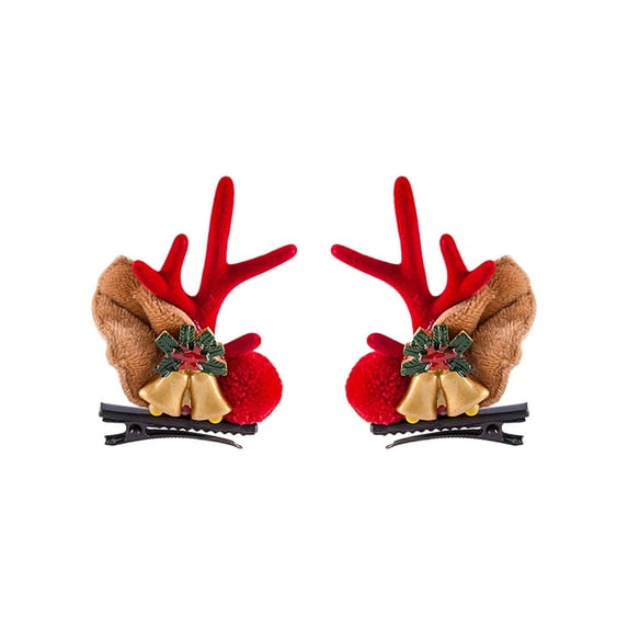 WEGFTDUOP Children's Christmas Deer Horn Hair Clip Christmas Hair Clip Cute Clip Hair Clip Hair Clip