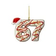 thumbnail image 1 of WEGFTDUOP Christmas 67 Acrylic Ornament Six Funny Xmas Holiday Ornament Funny 67 Decorations Meme Grandkid Gift For Christmas Tree Christmas Hanging Decor, 1 of 7