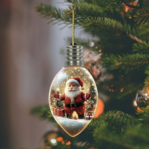 WEGFTDUOP Christmas Acrylic Keychain In Bottle Car Rearview Mirror Accessories Backpack Pendant