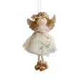 thumbnail image 1 of WEGFTDUOP Christmas Angelic Doll Decoration - Golden Tree Pendant, 14cm Plastic & Cloth, Festive Gift (12g), 1 of 6