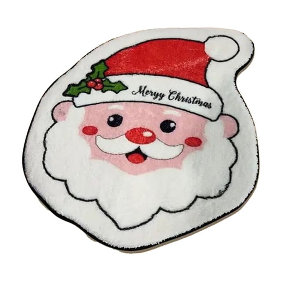 WEGFTDUOP Christmas Animation Santa Claus Christmas Hat Christmas Decoration Floor Mat Door Mat Carpet