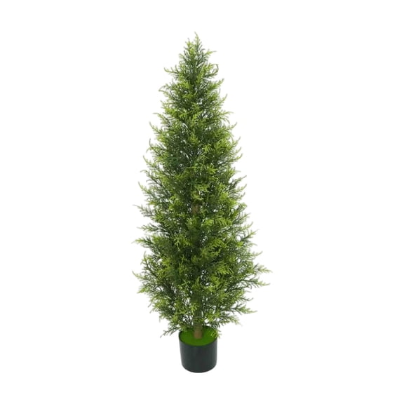 WEGFTDUOP Christmas Artificial Tree With Detachable Ground Spike Shaped Tree Potted Indoor Floor Decor