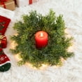 thumbnail image 1 of WEGFTDUOP Christmas Candle Rings Wreath Simulated Flower Candle Rings Centerpiece For Home Dining Tables Wedding Decorations Party Decorations, 1 of 6