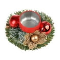 thumbnail image 1 of WEGFTDUOP Christmas Candlestick Simulation Flower Wreath Lamp Stand Decoration Wooden Glass Candlestick Dry Flower Aromatherapy Candlestick, 1 of 6