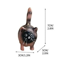 WEGFTDUOP Christmas Catss Tail Erect Mini Catss Ornament Resin Home Decoration