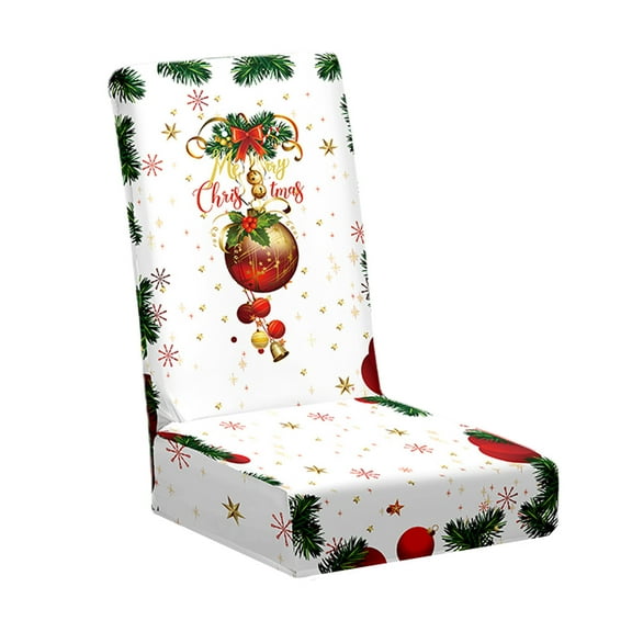 WEGFTDUOP Christmas Chair Covers Full Cover High Back Dining Chair Covers Ambient Decorative Stretch Chair Covers